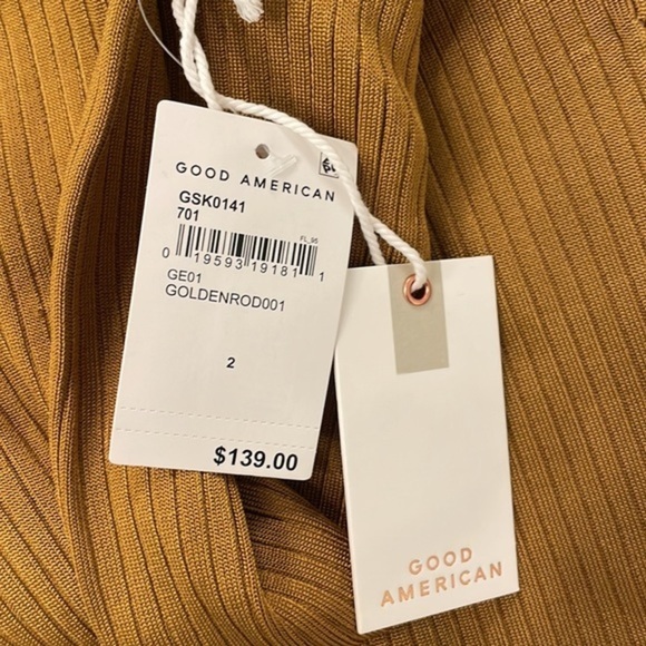 NWT Good American Rib Knit Flared Boss Pants Size 2 or Medium - Picture 4 of 7